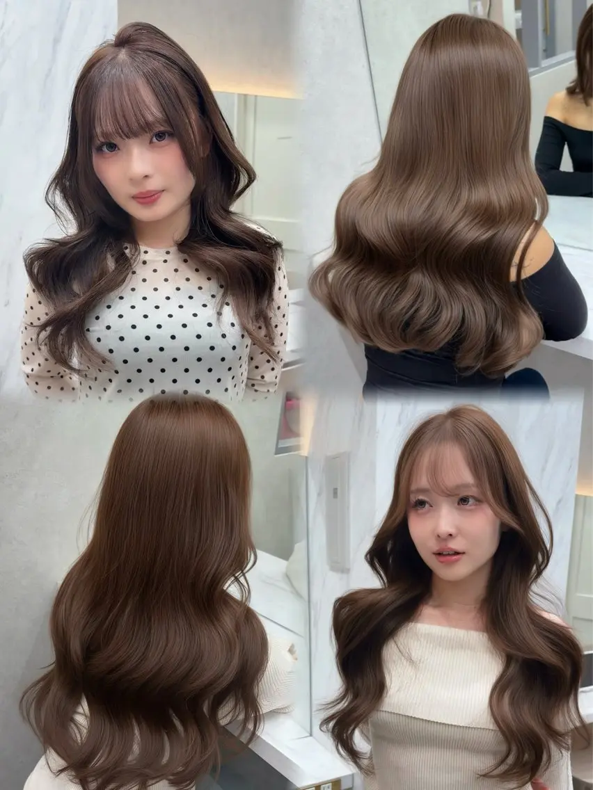 ロング カラー カット ヘアカラー トリートメント レイヤーダブルカラー KYONのヘアスタイル