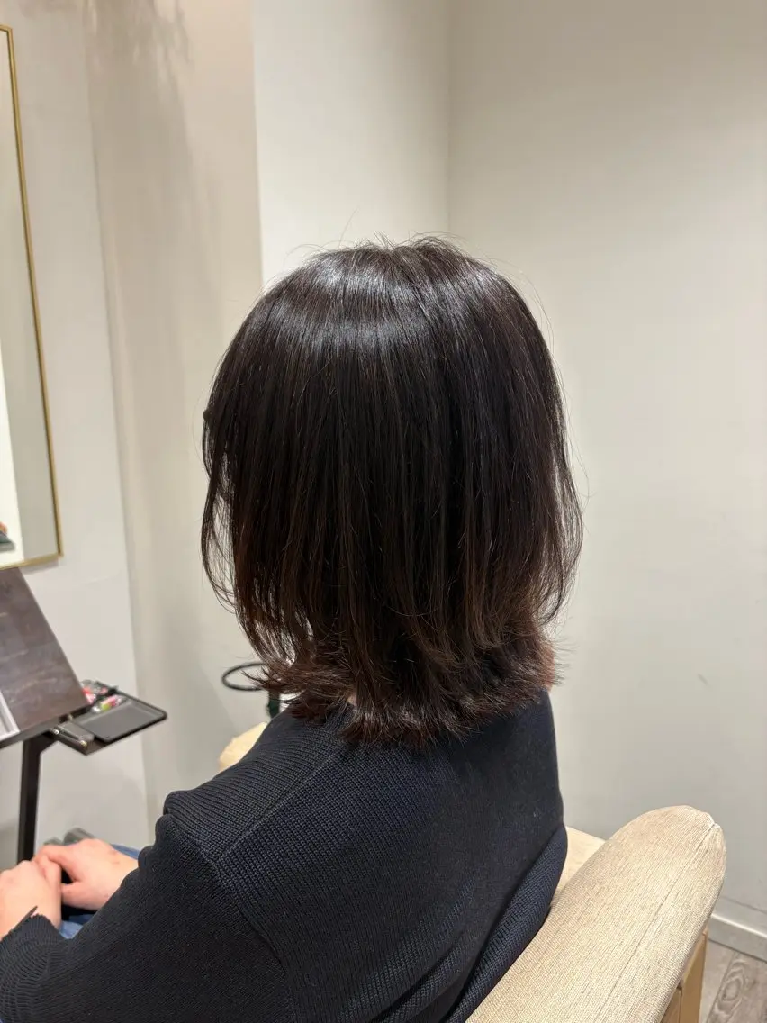 ミディアム ボブレイヤー ボブ レイヤーカット ブリーチカラー/茨木 𝙨𝙖𝙠𝙞💚のヘアスタイル
