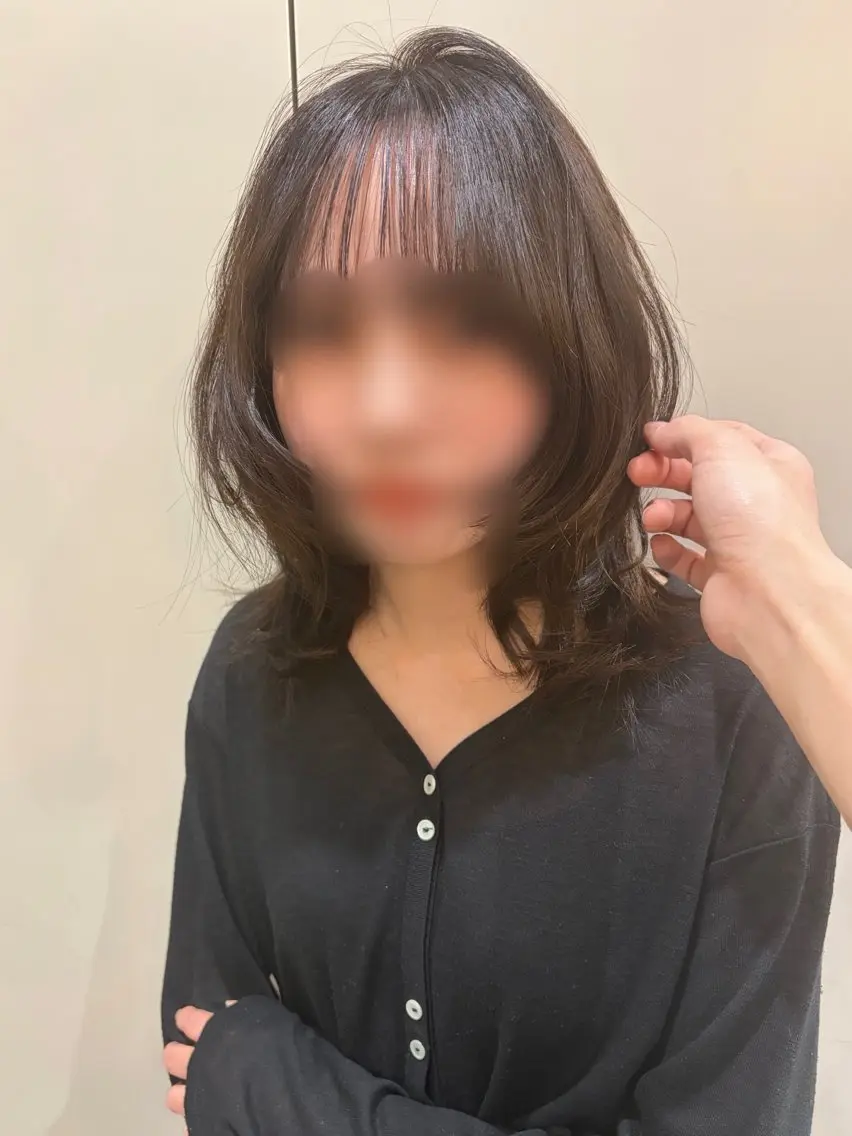 ミディアム カット 岡大前ハッシュカット ×髪質改善/松島大己のヘアスタイル