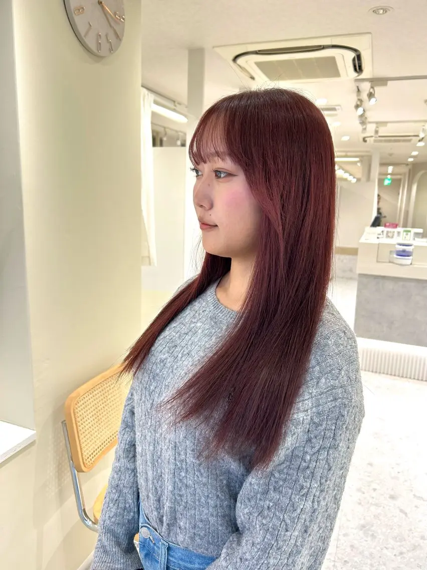 ロング カラー ブリーチ ダブルカラー ブリーチなしカラー カット ヘアカラー トリートメント 🩰ニシムラヒカリ 半個室salon♡*のヘアスタイル