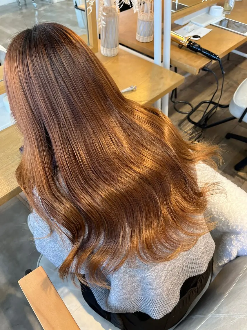 ロング カラー カット ヘアカラー トリートメント SPUR ふうのヘアスタイル