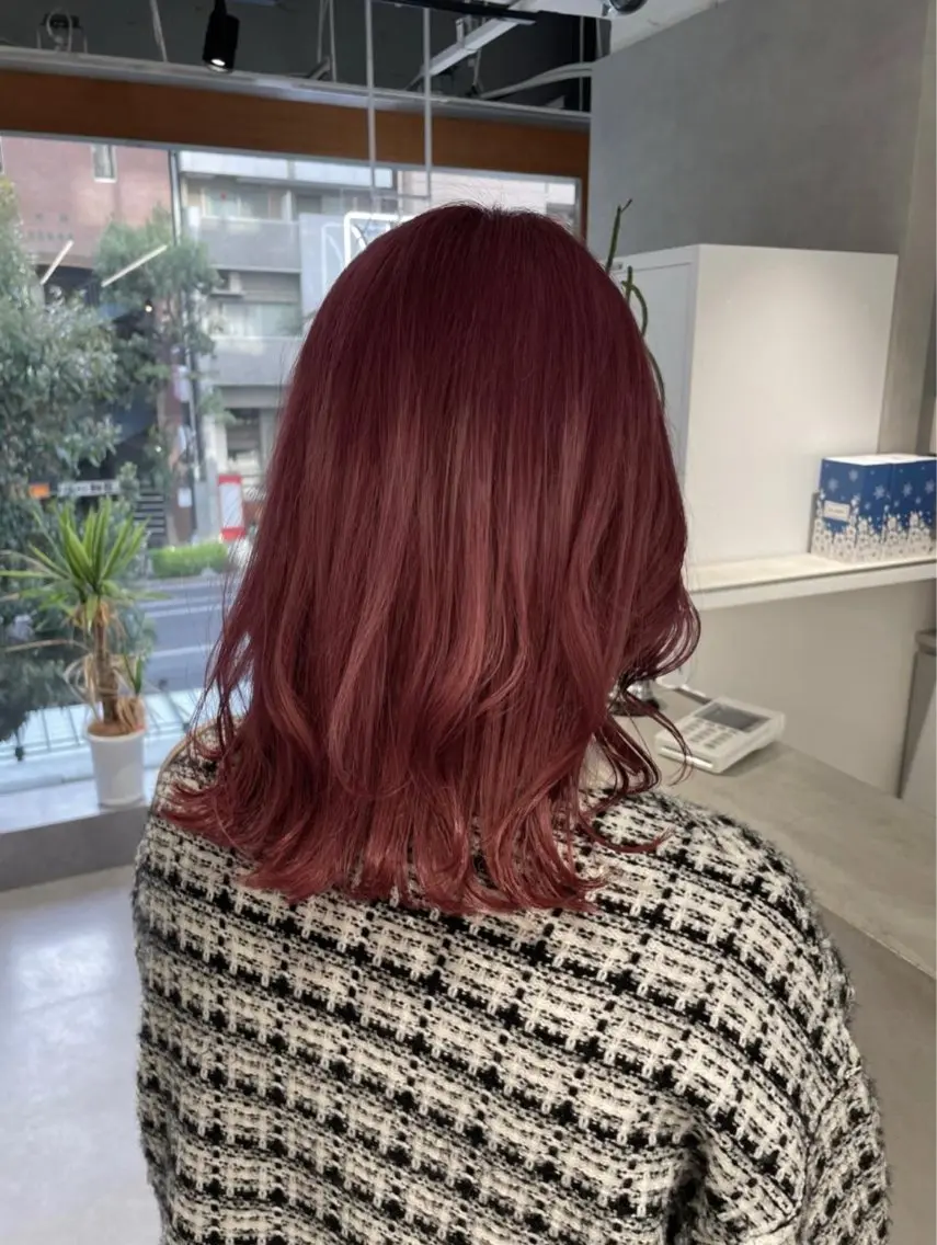 セミロング カット ヘアカラー 韓国風スタイル 北田陸斗のヘアスタイル