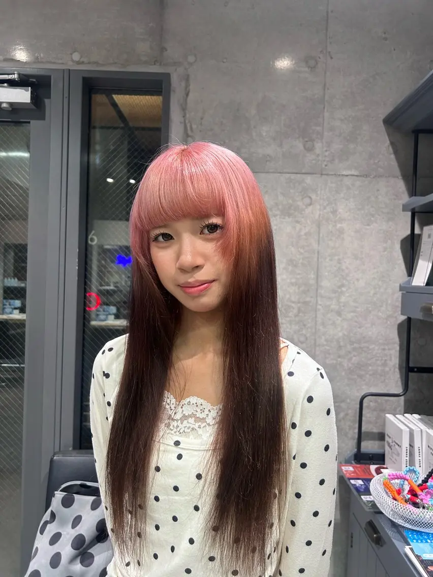 カラー 透明感カラー/縮毛/ chino🍀のヘアスタイル