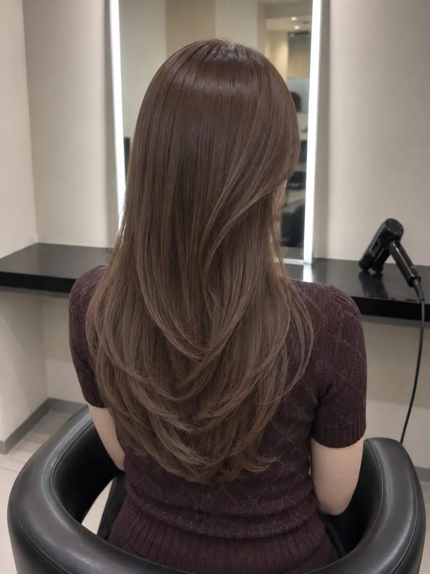 ミディアム カラー ブラウンカラー トリートメント 🌈ウルトワ水素 髪質改善naru🌈のヘアスタイル