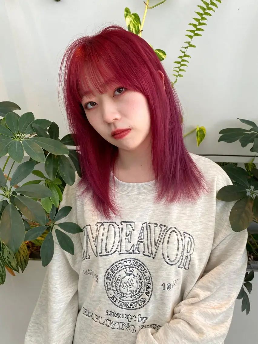 セミロング カラー カット ヘアカラー トリートメント mai / linoah˚✧のヘアスタイル