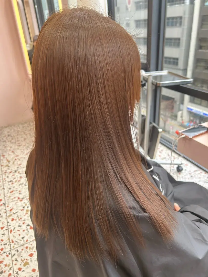 セミロング カラー ベージュカラー ブリーチ ダブルカラー ブリーチなしカラー 小顔カット カット ヘアカラー トリートメント 表参道/ワンホンヘア SAAYA🖤のヘアスタイル