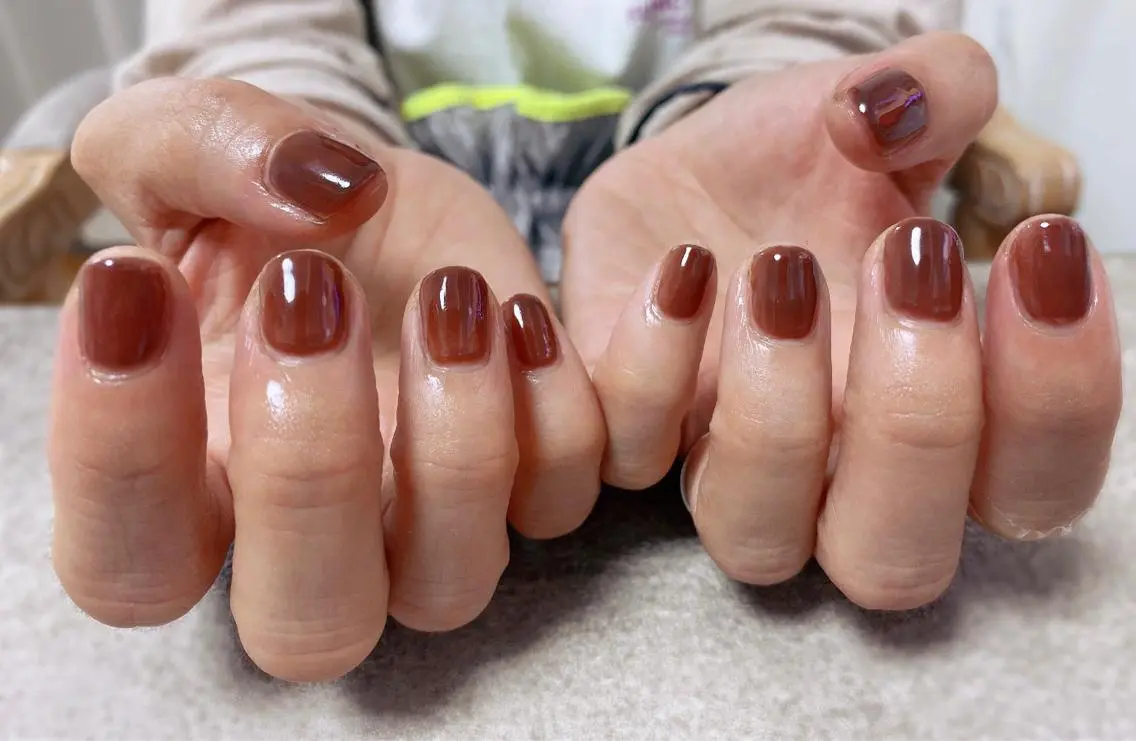 ネイル ワンカラーネイル ハンドネイル mogunail &blowのネイルデザイン