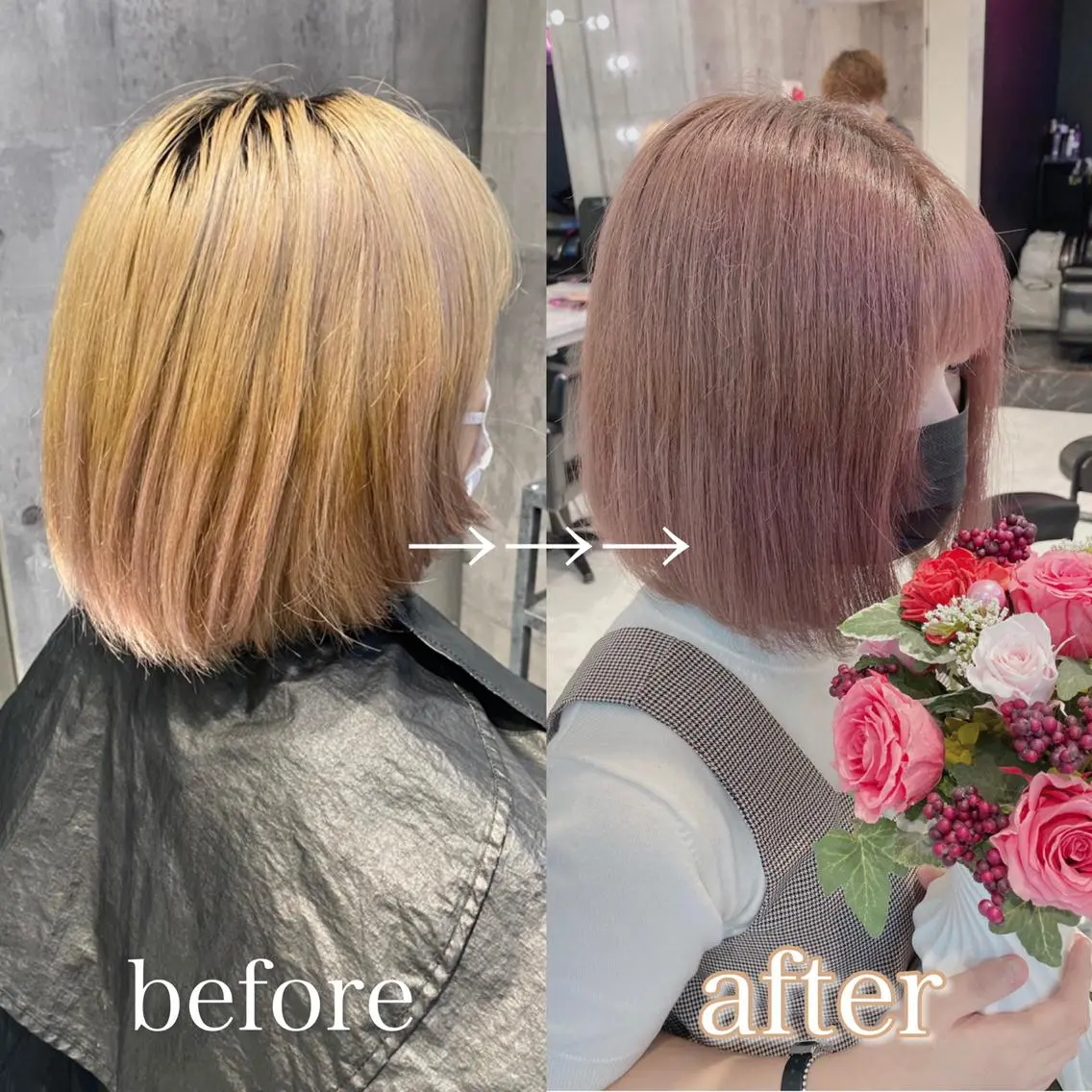 セミロング カラー ヘアカラー トリートメント ダブルカラー特化💍 tiam💍韓国ヘアのヘアスタイル