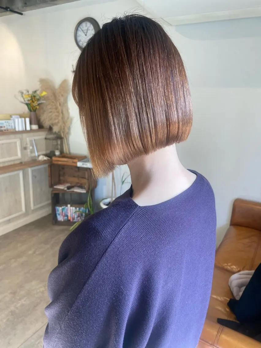 ショート 縮毛矯正 HARE 川崎晴佳のヘアスタイル