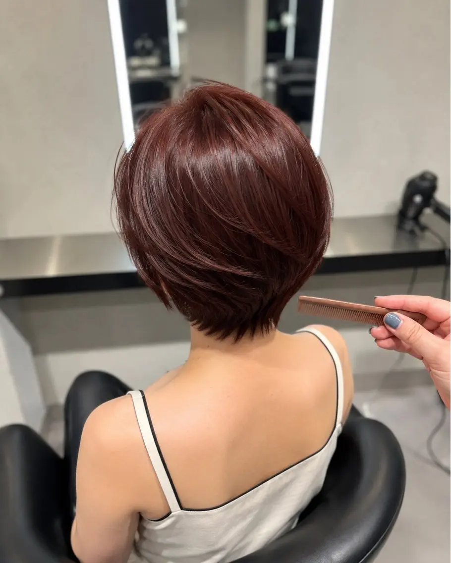 ミディアム カラー ブラウンカラー トリートメント 🌈ウルトワ水素 髪質改善naru🌈のヘアスタイル