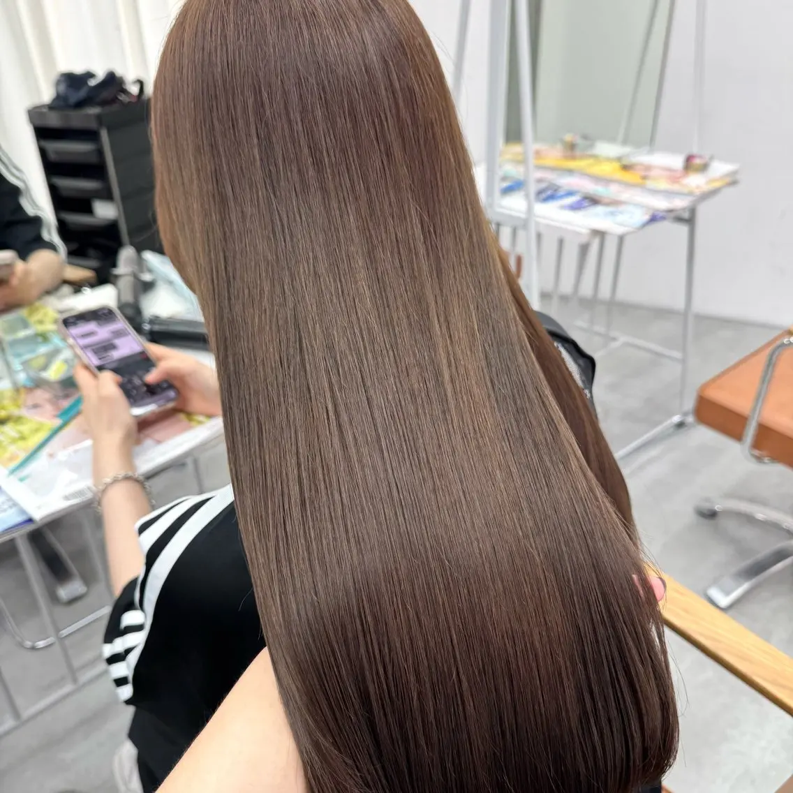 ロング カラー ヘアアレンジ ヘアカラー ブリーチなしカラー /新百合ヶ丘/安形翔のヘアスタイル