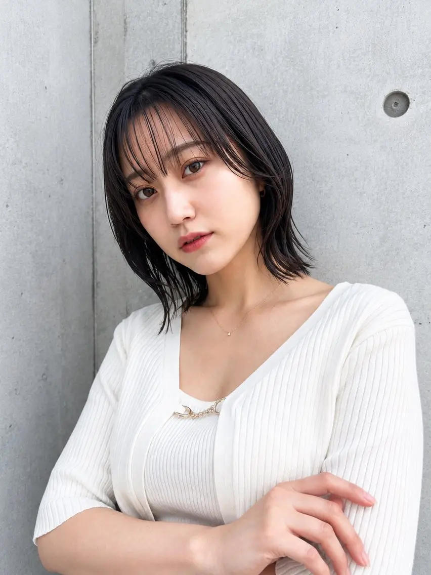 ミディアム カット ヘアカラー トリートメント 髪質改善🦋韓国ヘア /艶髪カラー/ゆうとのヘアスタイル