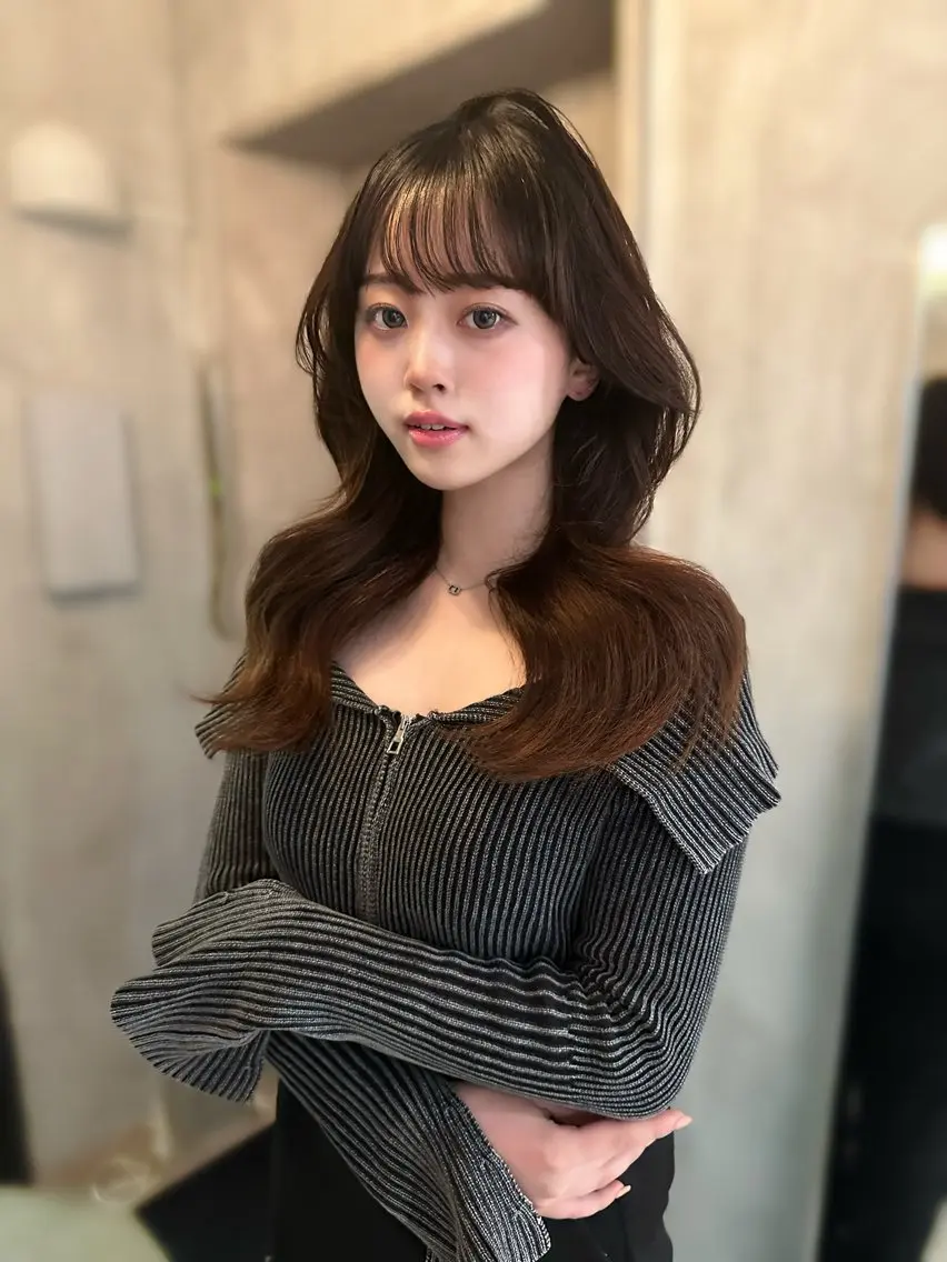 ロング カラー 上野/韓国hair 🤍MOEKA🤍のヘアスタイル