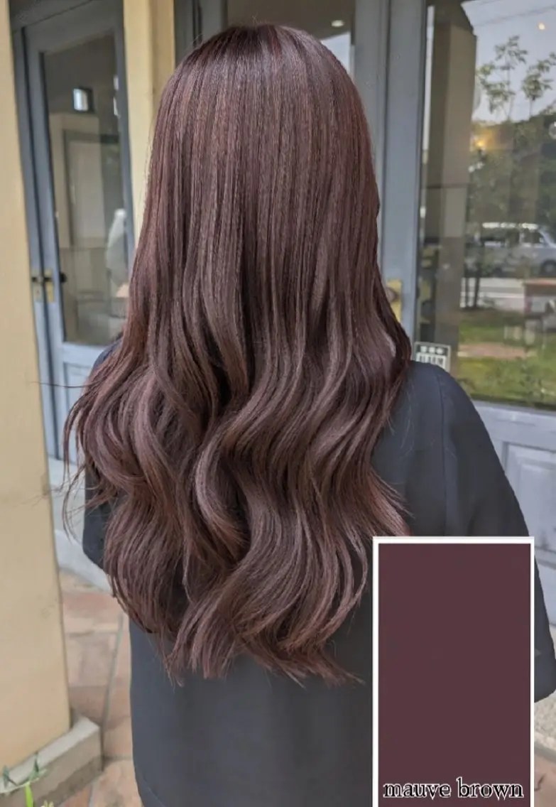 ロング カラー ブリーチ ブラウンカラー ラベンダーカラー ブリーチなしカラー ピンクカラー カット ヘアカラー トリートメント 仁科 美乃里のヘアスタイル