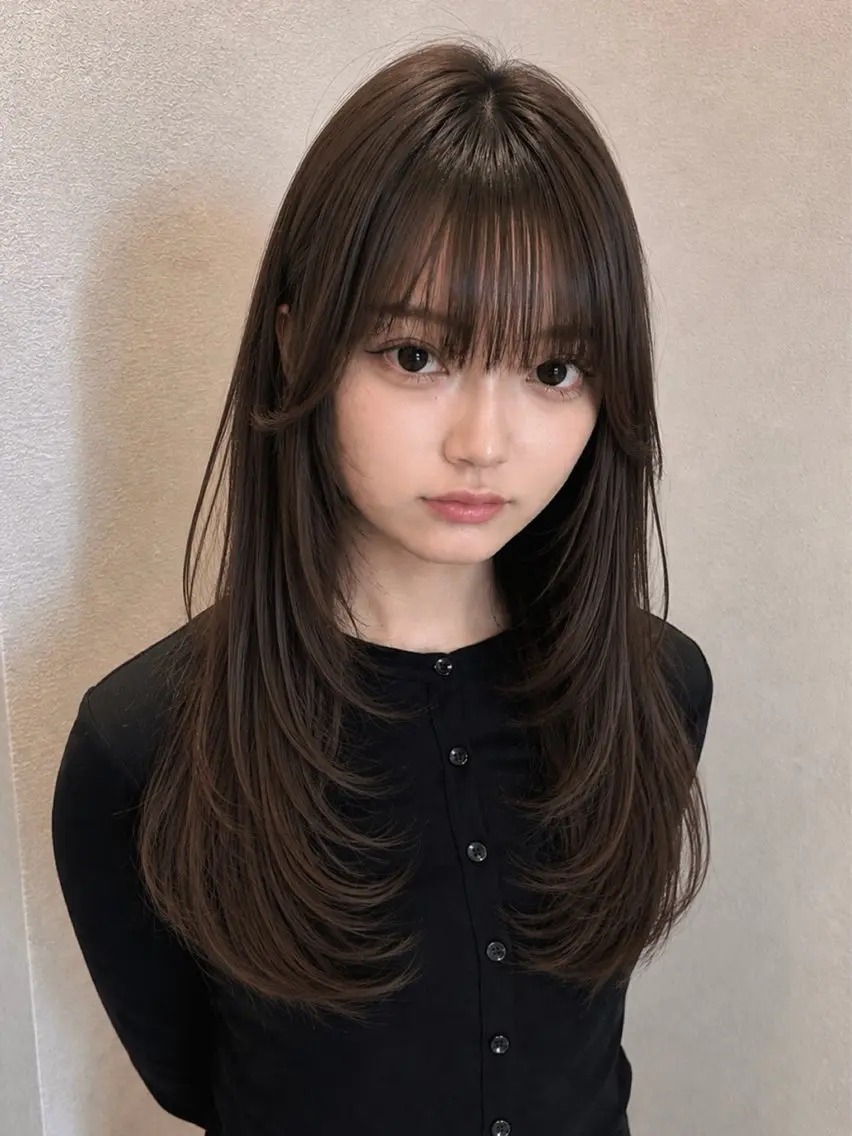 ロング カット ヘアカラー トリートメント レイヤー/ハッシュ 三好悠生のヘアスタイル