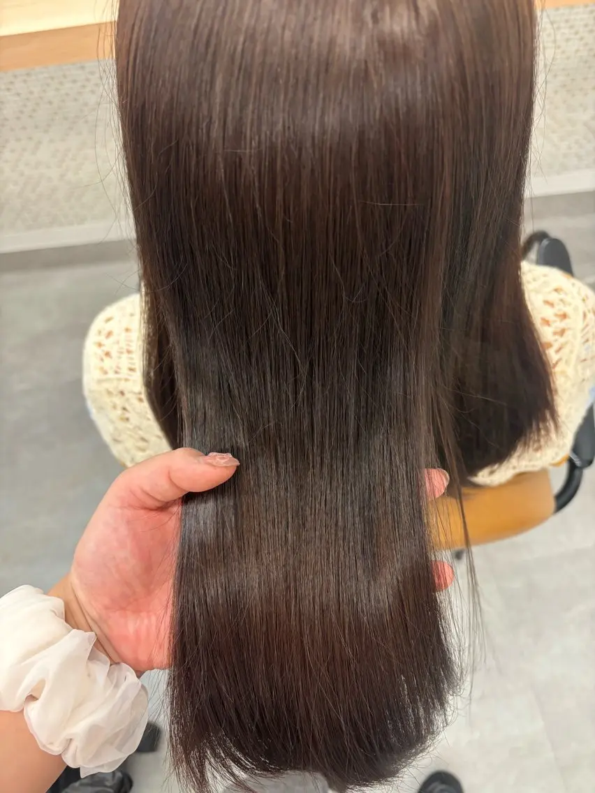 セミロング カラー ブラウンカラー 透明感カラー universe Mizuki🎀のヘアスタイル