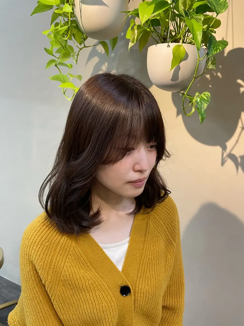 ミディアム トリートメント カット ヘアカラー トリートメント 吉野 智行 美髪縮毛矯正髪質改善のヘアスタイル
