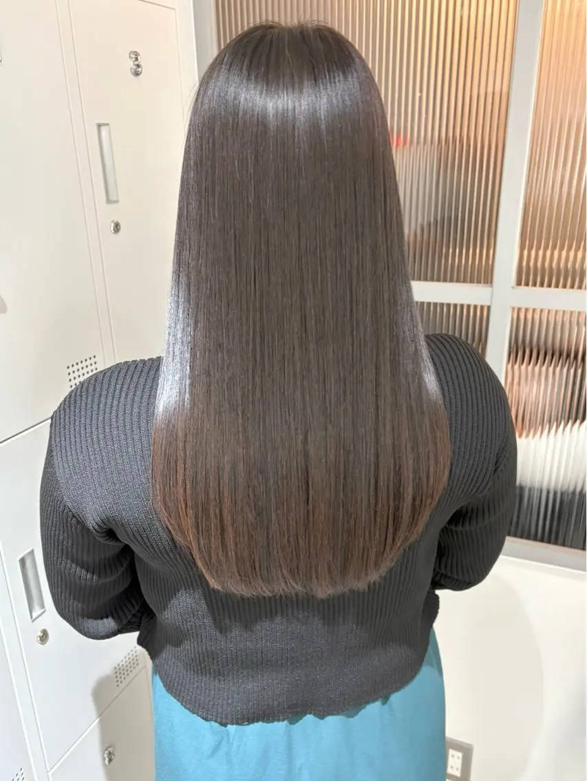 ロング ヘアカラー トリートメント 髪質改善 縮毛矯正/ レイヤー/銀座/本木のヘアスタイル