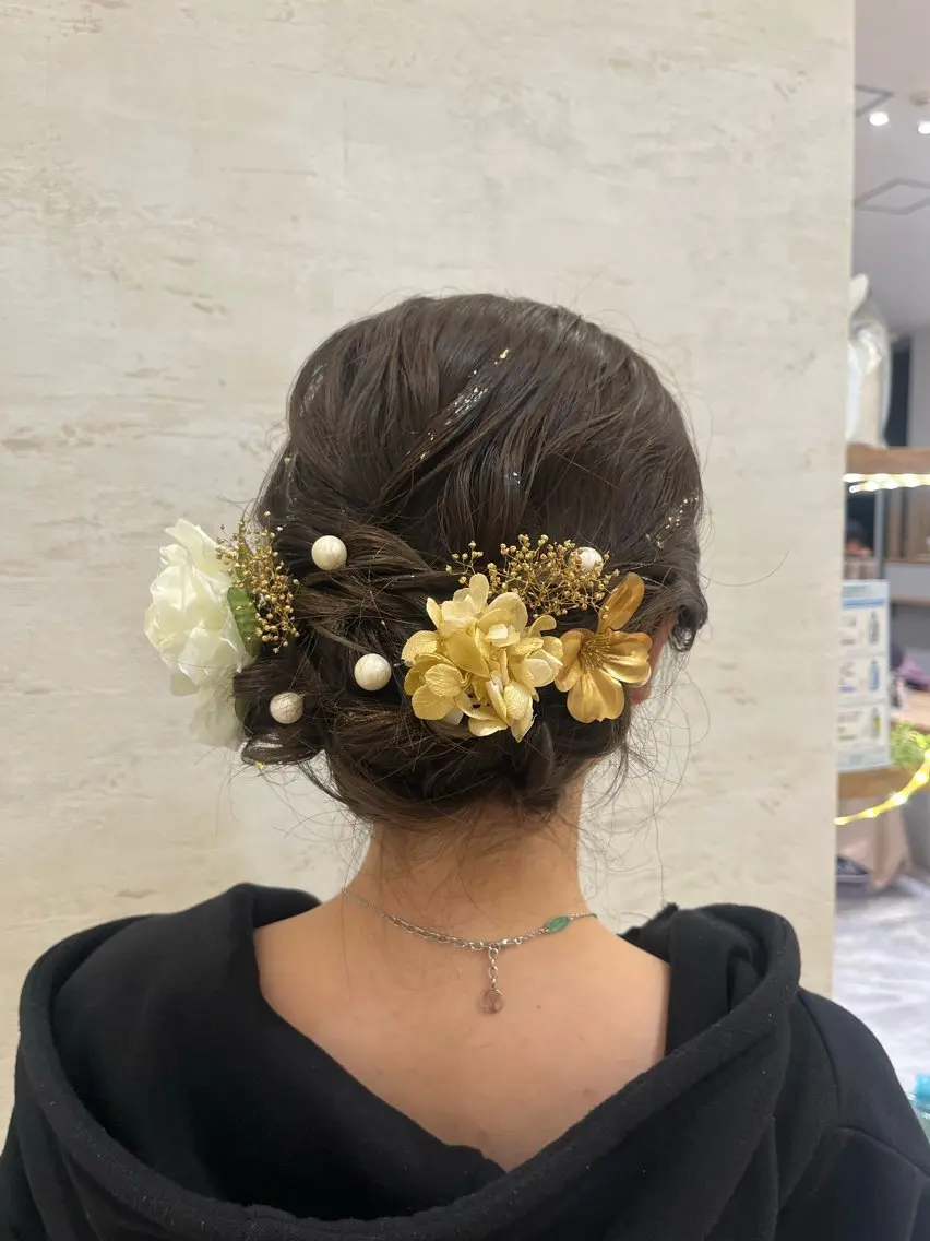 ヘアアレンジ 成人式 着物ヘア ヘアセット Yuzuki/カット モデル募集中のヘアスタイル