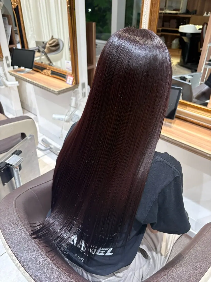 ロング カラー ヘアカラー 荻巣 うららのヘアスタイル