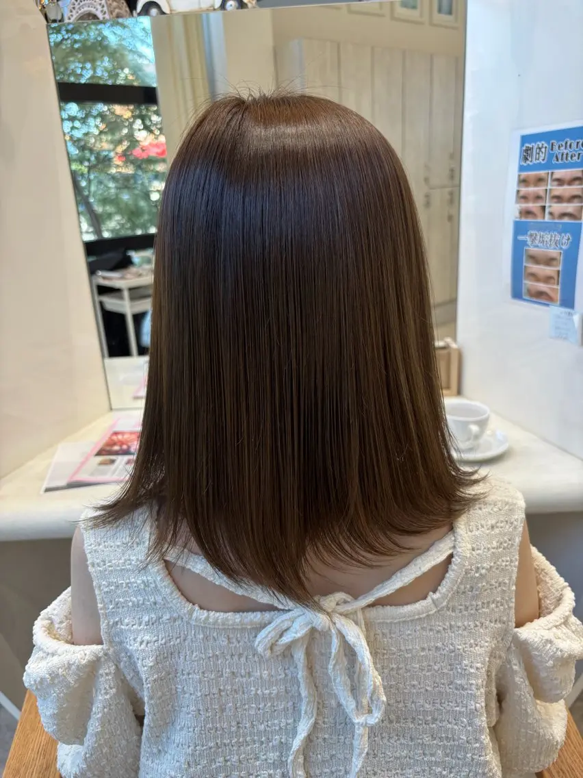 ミディアム カラー ヘアカラー 志村 梨帆のヘアスタイル