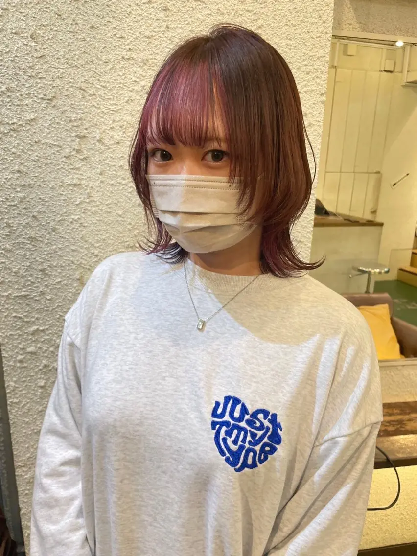 ミディアム レイヤーカット 柔め透明感血色カラー 暖色/レイヤー/ゆいのヘアスタイル