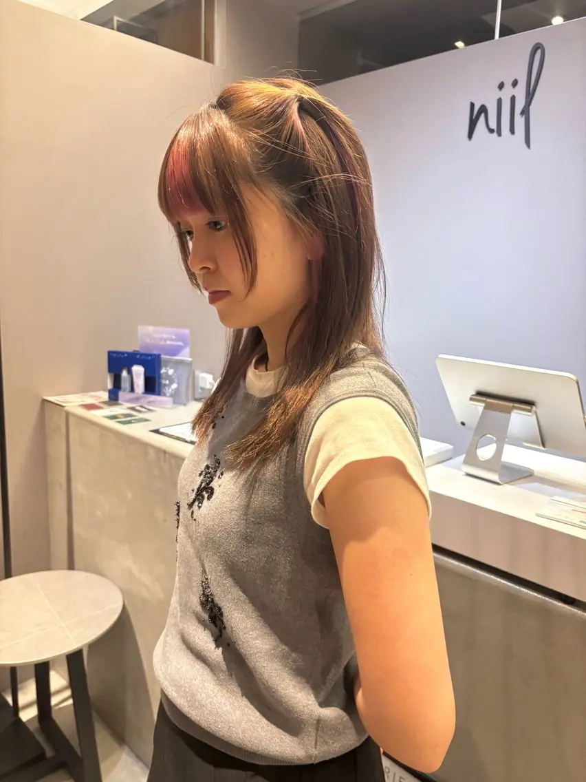 セミロング カラー ピンクカラー ヘアカラー miyu /nenのヘアスタイル