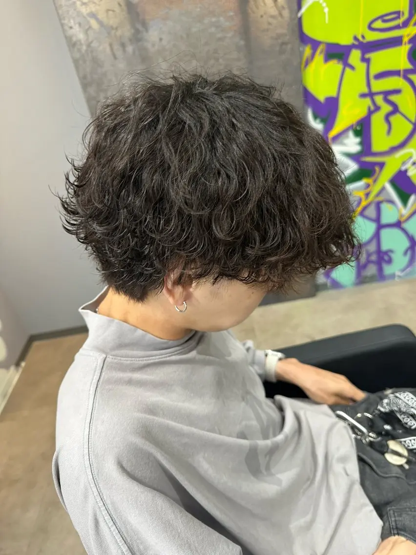 【メンズ限定】✂️カット➕波巻きパーマ✂️の写真