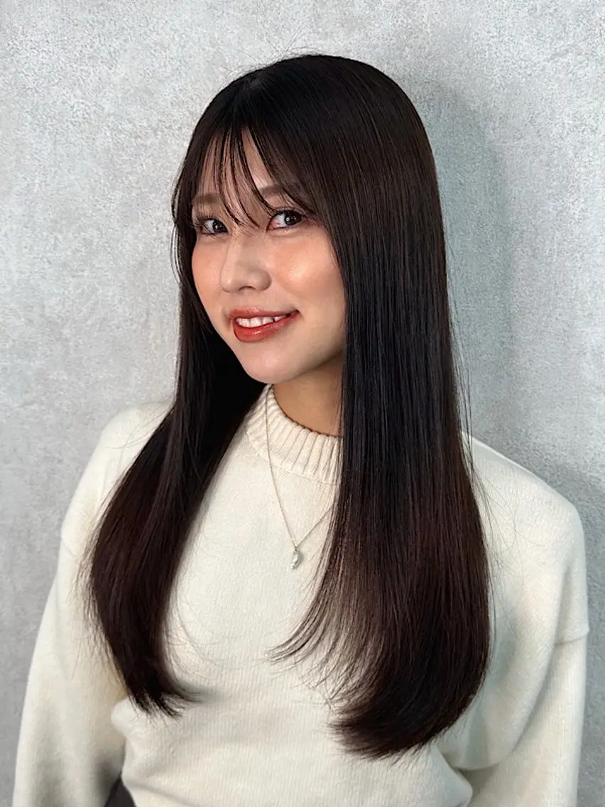 ミディアム カット ヘアカラー ヘッドスパ 小原 晃紀のヘアスタイル