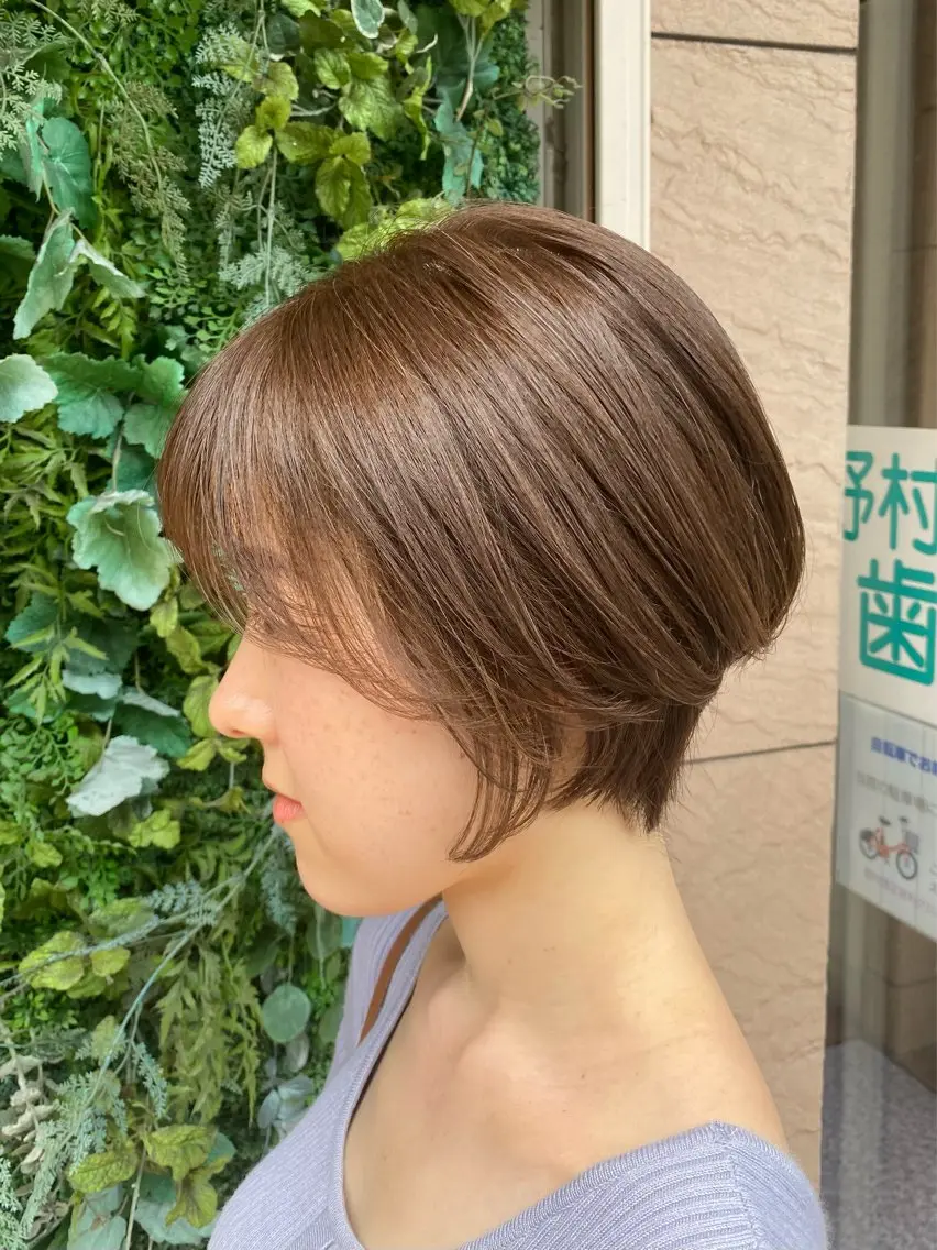ショート カラー カット ヘアカラー トリートメント 透明感カラー/韓国 ヘア🩶yuri🩵のヘアスタイル