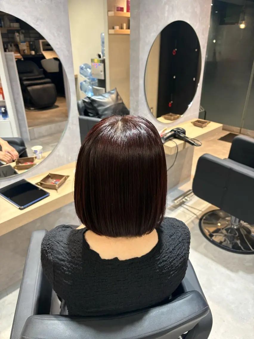 ミディアム カラー ボブ 透明感カラー/艶髪 🫧ayaneのヘアスタイル