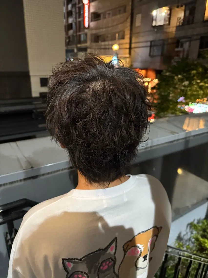 メンズ カット パーマ 河野 悠のヘアスタイル