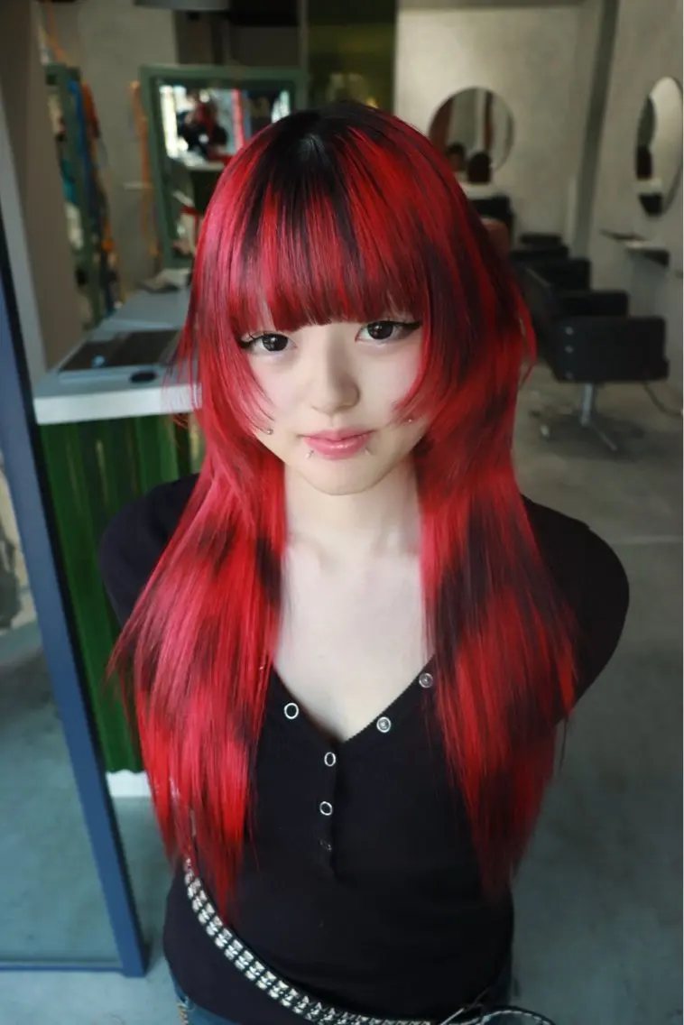 ロング カラー カット ヘアカラー トリートメント ヘアセット 🧡色落ちまで2度 楽しめる🧡ヨシキのヘアスタイル