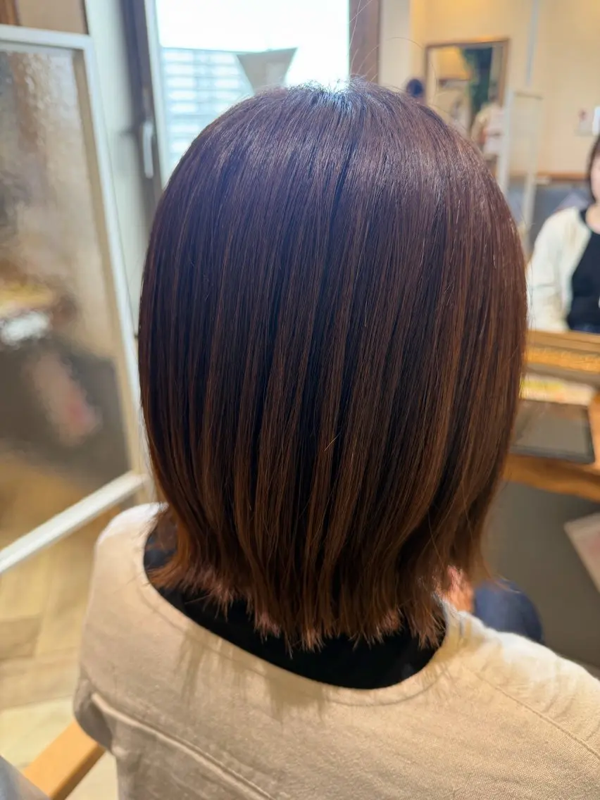 カット ヘアカラー 艶暗髪カラー 岸本のヘアスタイル