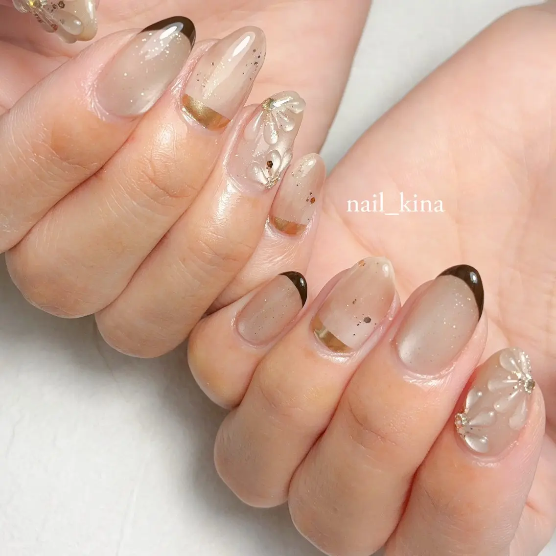 ネイル ジェルネイル マグネットネイル パラジェル nail_ kinaのネイルデザイン