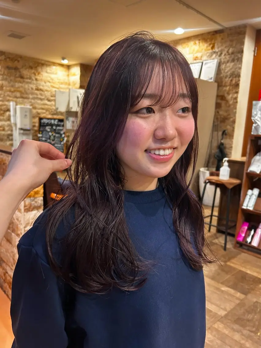 カラー ブラウンカラー カシス レイヤー/ストレート /インナー/はるあのヘアスタイル