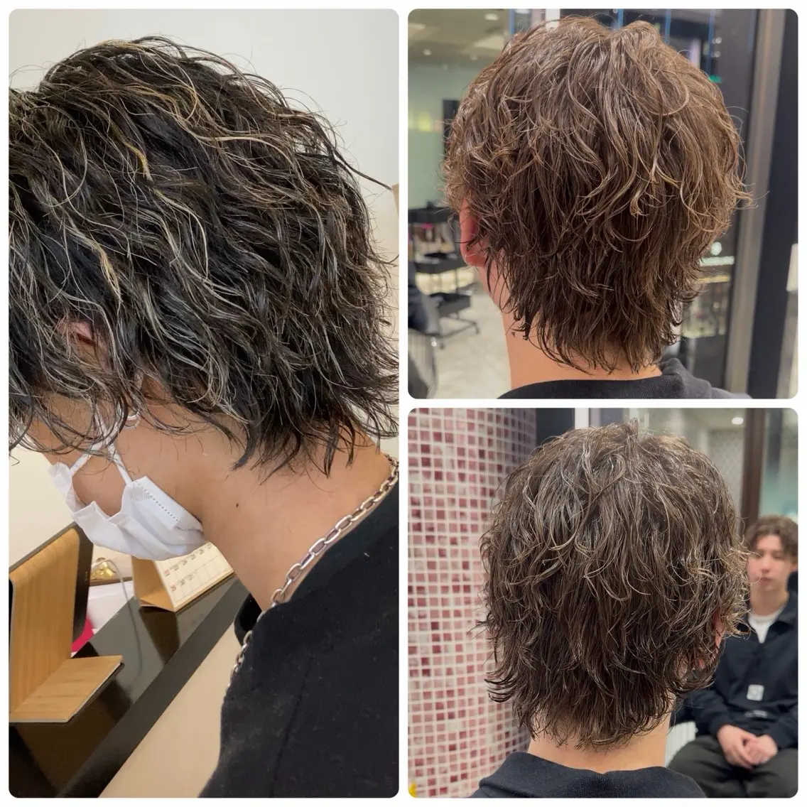 ミディアム メンズ カット パーマ 🎸メンズ特化🥁 メンズパーマrenのヘアスタイル