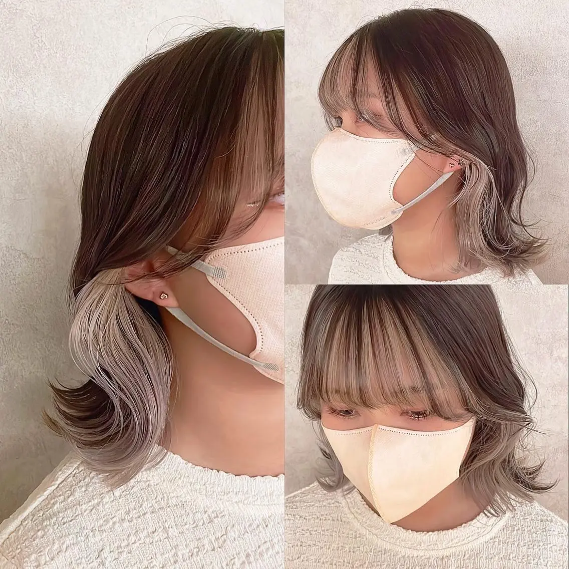 ミディアム カラー ヘアカラー トリートメント 渋谷:インナーカラー ／🍒エリカ🍒のヘアスタイル