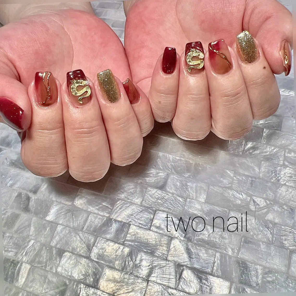 ネイル アートネイル ネイルチップ ホワイト ハンドネイル two nailのネイルデザイン