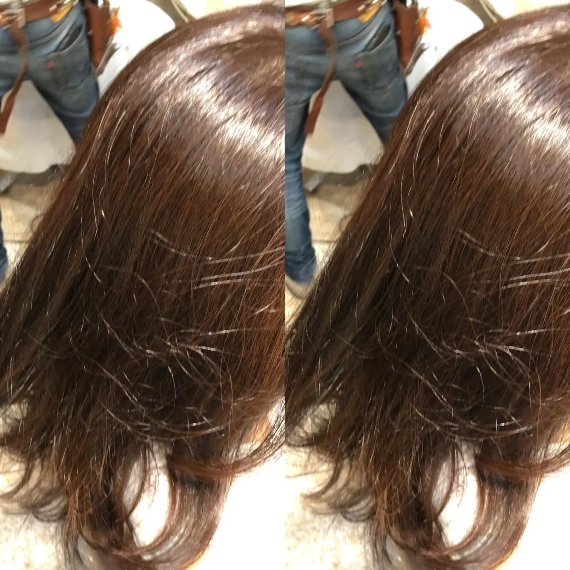 ミディアム カラー 牛田 玲菜のヘアスタイル