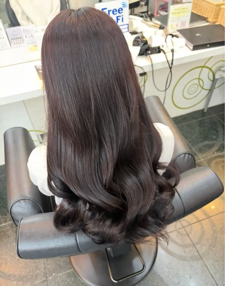 ロング カラー ブラウンカラー ラベンダーカラー ヘアカラー ガーリー×韓国🎀 ⟡.·天野結良⟡.·のヘアスタイル