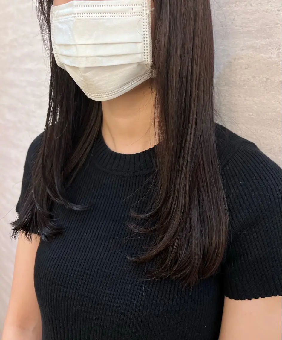 ロング 顔まわりレイヤー 顔周りカット レイヤーカット カット ヘッドスパ "今"だけでない美髪 KOTOMIのヘアスタイル