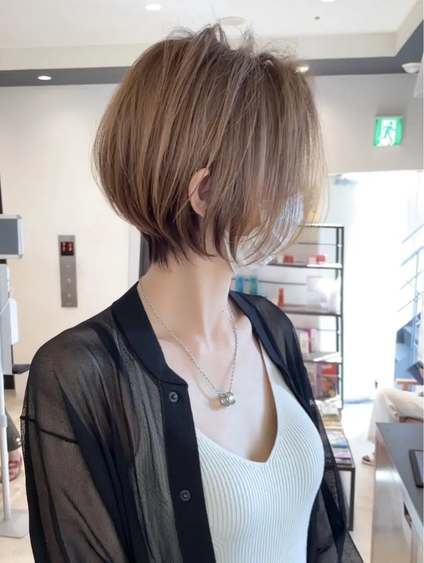 ショート 銀座/大人ショート /絶壁解消/若狭真央のヘアスタイル