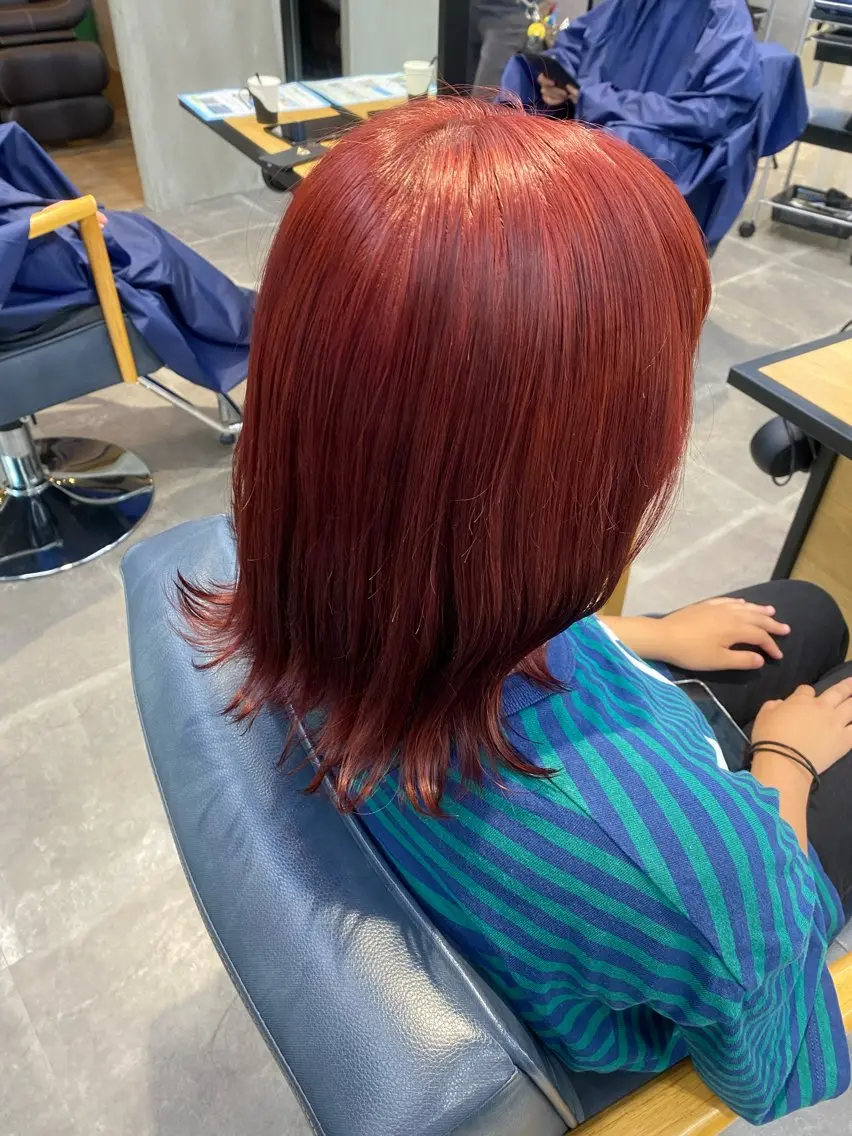 ミディアム カラー 韓国×髪質改善カラー 💎hinaのヘアスタイル