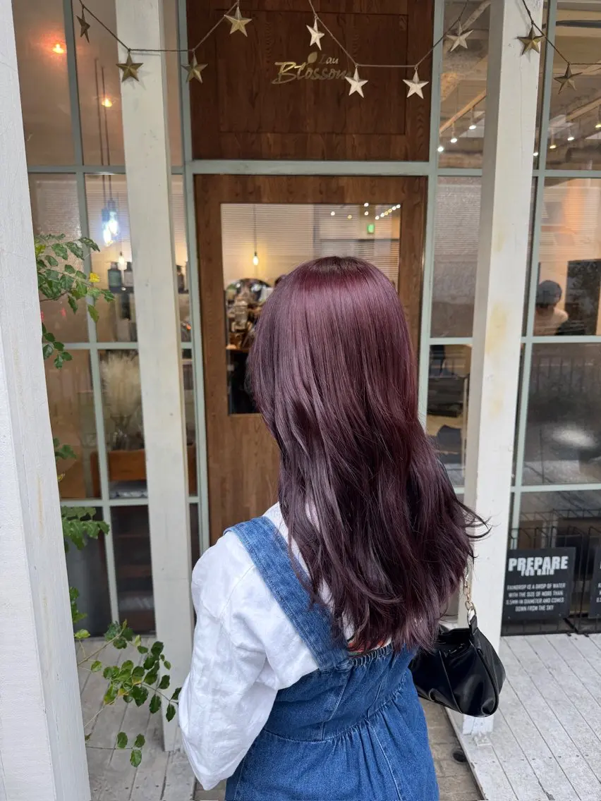 セミロング カラー ブリーチ ダブルカラー ラベンダーカラー ブリーチなしカラー ピンクカラー ダブルカラー/ メンズパーマ🫧中村のヘアスタイル