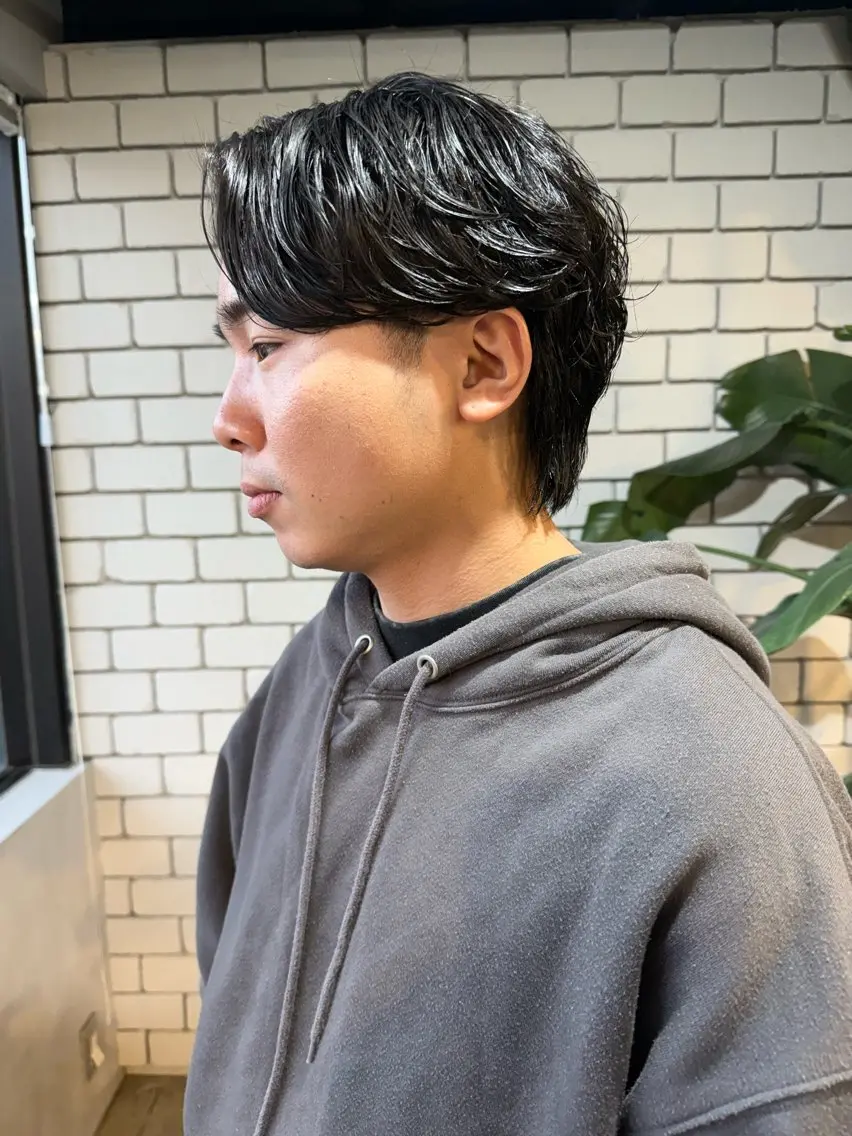 パーマ メンズ ニュアンスパーマ カット パーマ メンズ特化美容師/栄 /本間さつきのヘアスタイル