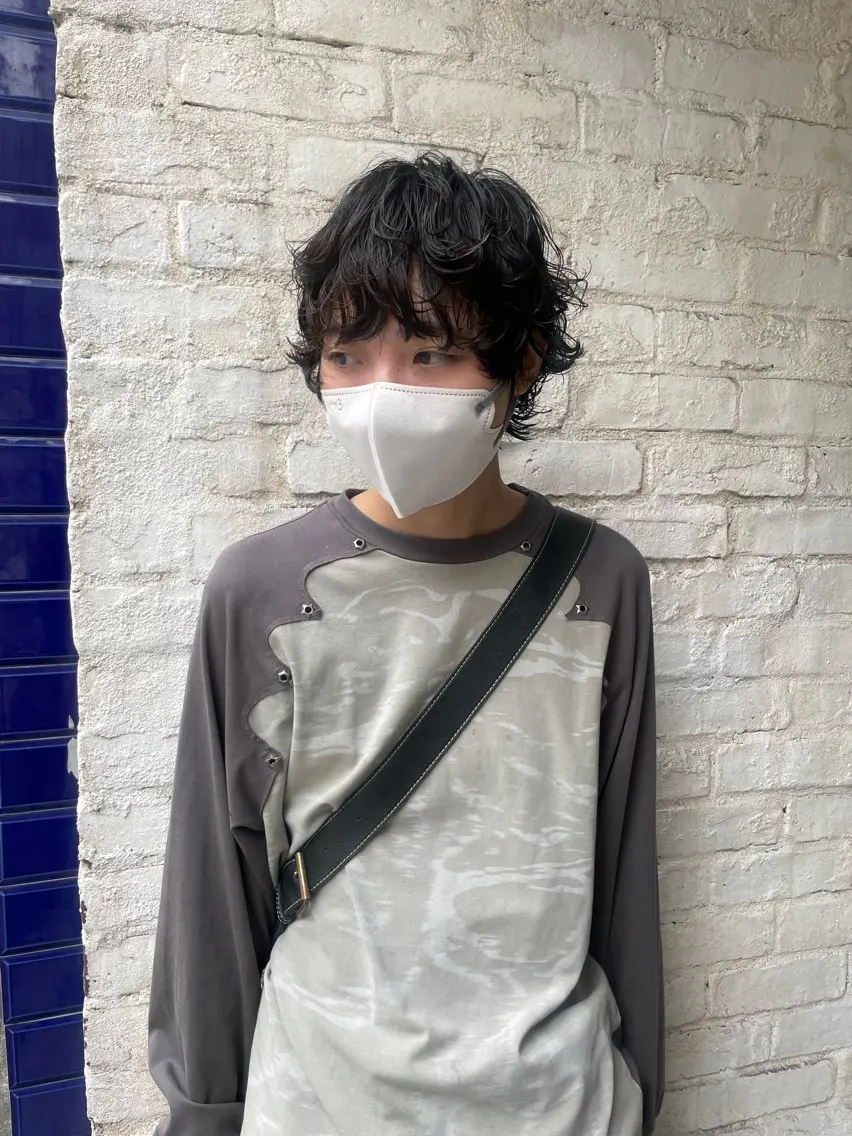 ショート パーマ ニュアンスパーマ カット パーマ ズミ🦖ニュアンス パーマ/レイヤーのヘアスタイル