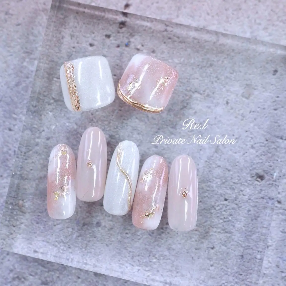 ネイル ニュアンスネイル モチの良さ◉ フィルインネイル♡のネイルデザイン