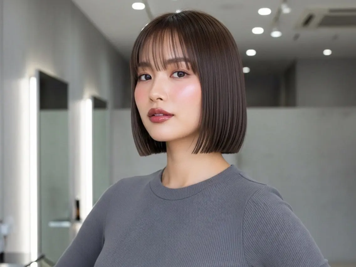 ミディアム 似合わせボブ✖️ 韓国レイヤー✨小関のヘアスタイル