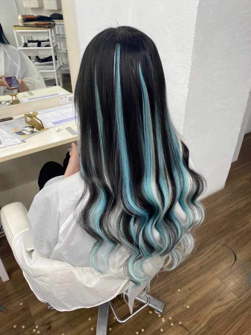 ロング カラー エクステ ヘアカラー トリートメント エクステ GLOSS 心斎橋 山上のヘアスタイル